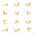 wholesale S925 Sterling Silver Irregular Zodiac Constellation Star Earrings With Zircons-0-0