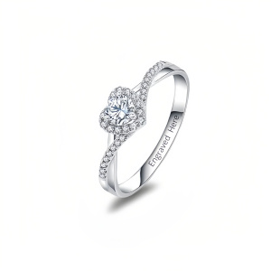 A-Heart Moissanite Rings