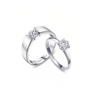 D Custom wedding ring set