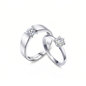 D Custom wedding ring set