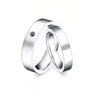 F Wedding Ring Set