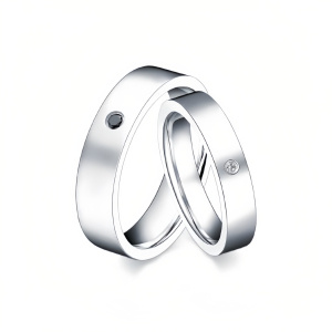 F Wedding Ring Set
