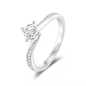 G-Twisted Moissanite Ring