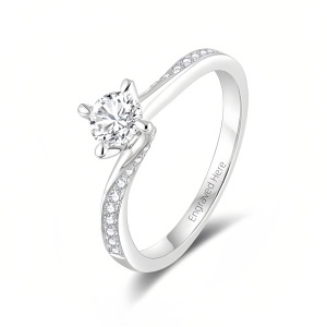 G-Twisted Moissanite Ring