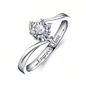 Diamond-cut Infinity Ring