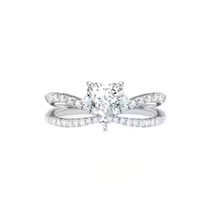 B-Twisted Moissanite Ring