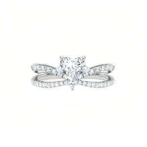 B-Twisted Moissanite Ring