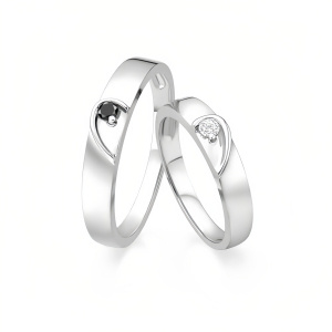 C Wedding Ring Set
