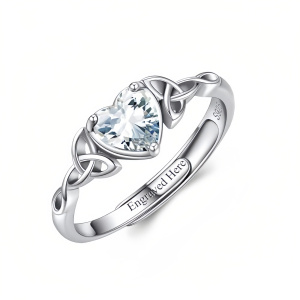 Celtic Heart Ring Silver