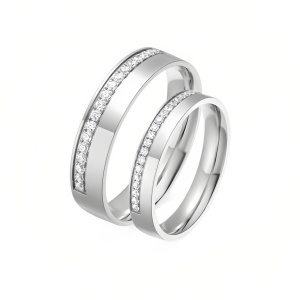 C Wedding Ring Set