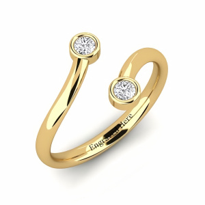 C Moissanite Ring