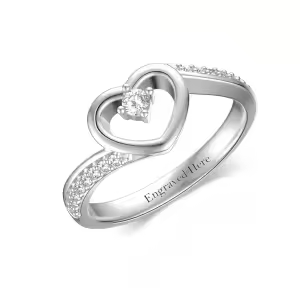 G-Heart Moissanite Rings