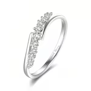 H-Twisted Moissanite Ring