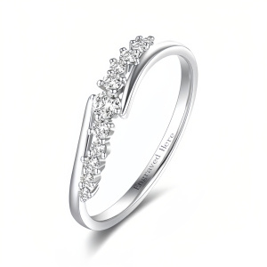 H-Twisted Moissanite Ring