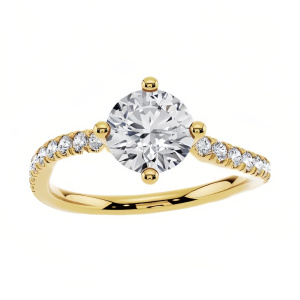 N Moissanite Ring