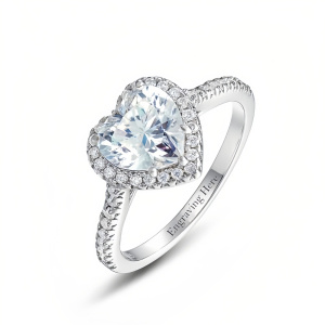 B-Heart Moissanite Rings