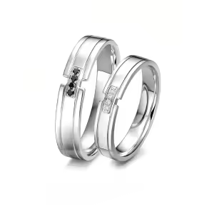 D Wedding Ring Set