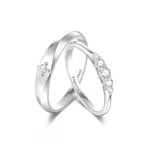 H Wedding Ring Set