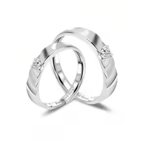 moissanite engageme ring d