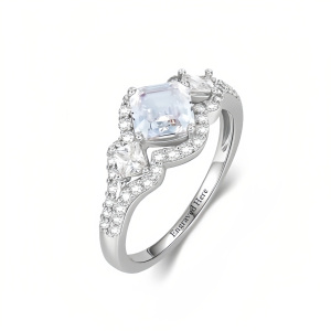 3 Stone Ring Silver