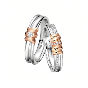 G Moissanite Wedding Ring Set