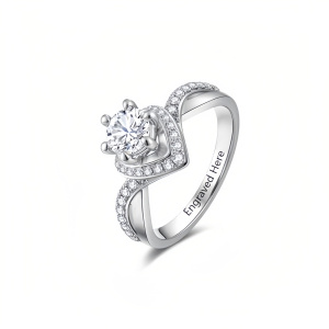 B Moissanite Rings