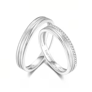 C Moissanite Wedding Ring Set