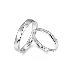 A Moissanite Wedding Ring Set
