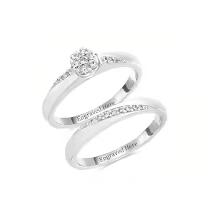 Personalized moissanite wedding bands