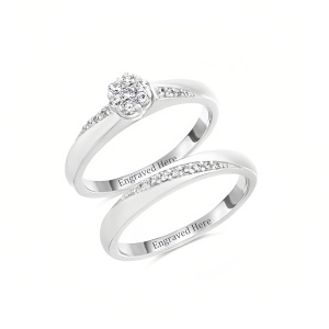 Personalized moissanite wedding bands