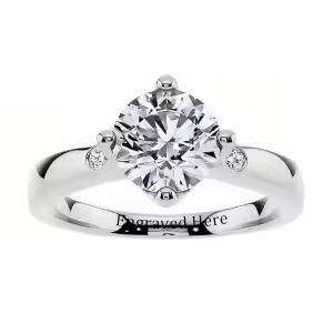 B Moissanite Ring