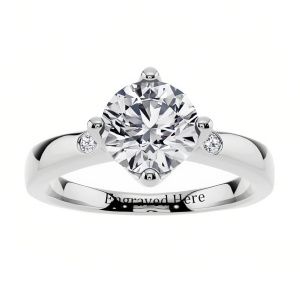 B Moissanite Ring