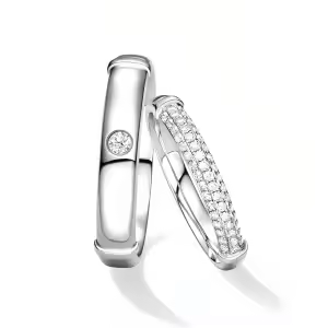 B Wedding Ring Set
