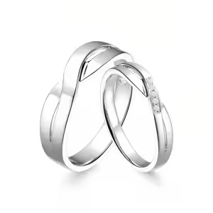 C Wedding Ring Set