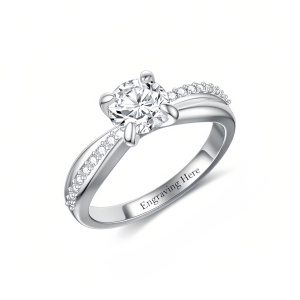 B-Round Moissanite Ring