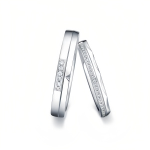 H Wedding Ring Set
