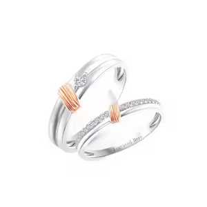 H Moissanite Wedding Ring Set