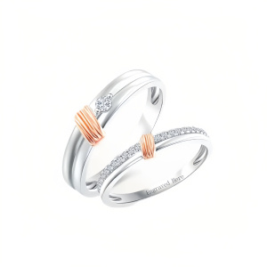 H Moissanite Wedding Ring Set