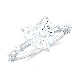 A Moissanite Heart Ring