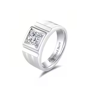 E Moissanite Ring