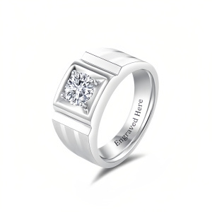 E Moissanite Ring