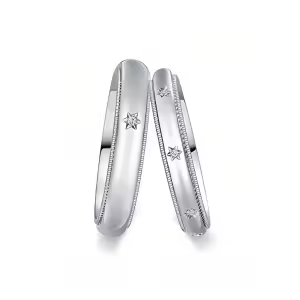 G Wedding Ring Set