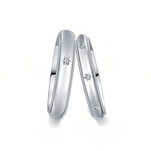 G Wedding Ring Set