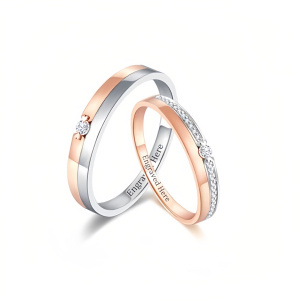 C Wedding Ring Set