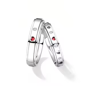 B Wedding Ring Set