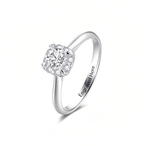 B Personalized Moissanite Rings