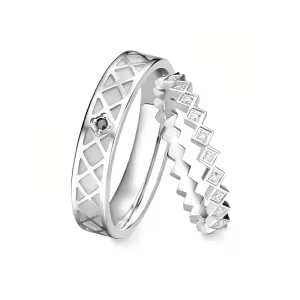 B Wedding Ring Set