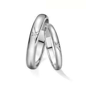 B Wedding Ring Set