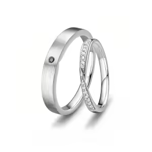 B Wedding Ring Set