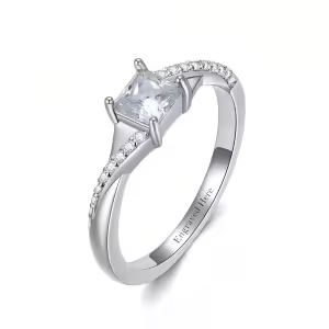 J-Round Moissanite Ring